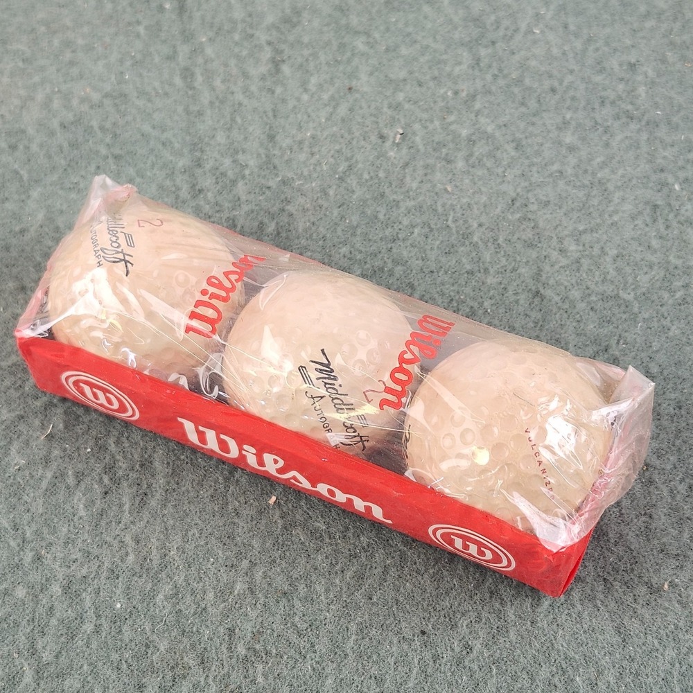 Vintage Wilson Middlecoff Autograph Golf Balls - 3 Pack sealed